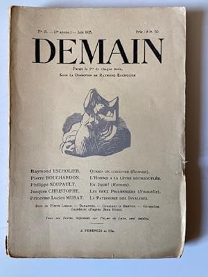 Imagen del vendedor de Demain - n 15 juin 1925 a la venta por Librairie Axel Benadi