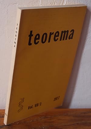 Seller image for TEOREMA. Vol. VII/1. 1977 for sale by EL RINCN ESCRITO