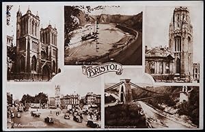 Bristol Postcard Portway University Tower St. Augustine's Bridge Clifton 1948