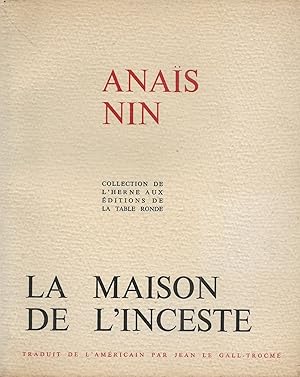 Image du vendeur pour La maison de l'inceste. mis en vente par Librairie Les Autodidactes - Aichelbaum