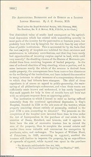 Bild des Verkufers fr The Agricultural Depression & its Effects on a Leading London Hospital. An uncommon original article from the Journal of the Royal Statistical Society of London, 1892. zum Verkauf von Cosmo Books