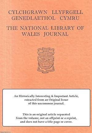 Imagen del vendedor de A Catalogue of Welsh Books 1546-1820, and Ancillary Projects. An original article from The National Library of Wales Journal, 1970. a la venta por Cosmo Books