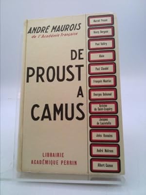 Immagine del venditore per De proust a Camus venduto da ThriftBooksVintage