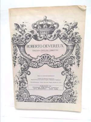 Bild des Verkufers fr Roberto Devereux Italian-English Libretto zum Verkauf von ThriftBooksVintage