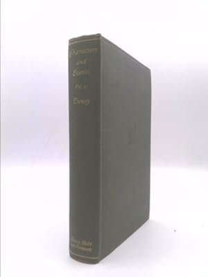 Bild des Verkufers fr Characters and Events: Popular Essays in Social and Political Philosophy, 2 volumes zum Verkauf von ThriftBooksVintage