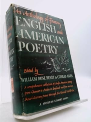 Imagen del vendedor de AN ANTHOLOGY OF FAMOUS ENGLISH AND AMERICAN POETRY Modern Library Giant G-67 a la venta por ThriftBooksVintage