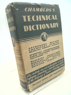 Imagen del vendedor de ChamberS Technical Dictionary a la venta por ThriftBooksVintage