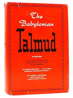 Image du vendeur pour THE BABYLONIAN TALMUD IN SELECTION mis en vente par Rare Book Cellar