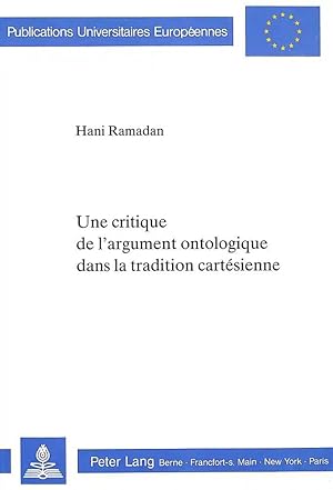 une critique de l'argument ontologique dans la tradition cartesienne