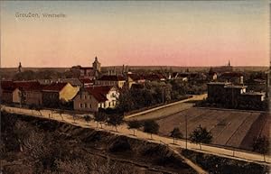 Bild des Verkufers fr Ansichtskarte / Postkarte Greuen in Thringen, Teilansicht, Westseite zum Verkauf von akpool GmbH