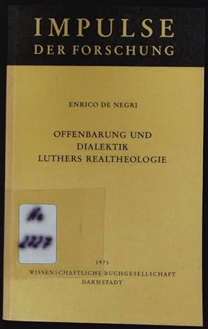 Bild des Verkufers fr Luthers Realtheologie. Offenbarung und Dialektik. zum Verkauf von Antiquariat Bookfarm