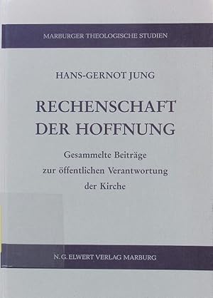 Image du vendeur pour Rechenschaft der Hoffnung. gesammelte Beitrge zur ffentlichen Verantwortung der Kirche. mis en vente par Antiquariat Bookfarm