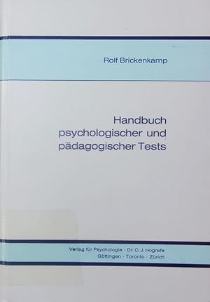 Immagine del venditore per Handbuch psychologischer und pdagogischer Tests. venduto da Antiquariat Bookfarm