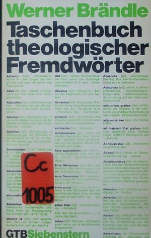 Bild des Verkufers fr Taschenbuch theologischer Fremdwrter. zum Verkauf von Antiquariat Bookfarm