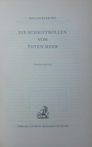 Bild des Verkufers fr Die Schriftrollen vom Toten Meer. zum Verkauf von Antiquariat Bookfarm