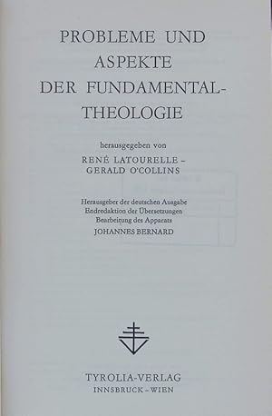 Immagine del venditore per Probleme und Aspekte der Fundamentaltheologie. venduto da Antiquariat Bookfarm