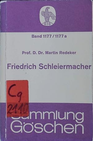 Seller image for Friedrich Schleiermacher. Leben und Werk (1768 bis 1834). for sale by Antiquariat Bookfarm