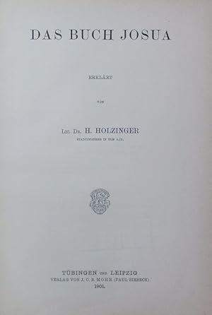 Seller image for Das Buch Josua. for sale by Antiquariat Bookfarm