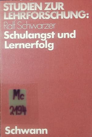 Seller image for Schulangst und Lernerfolg. for sale by Antiquariat Bookfarm