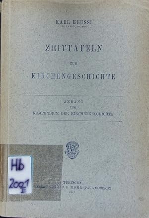 Bild des Verkufers fr Kompendium der Kirchengeschichte. Anhang. zum Verkauf von Antiquariat Bookfarm