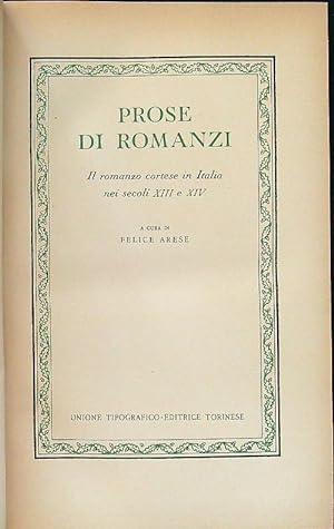 Bild des Verkufers fr Prose di Romanzi zum Verkauf von Librodifaccia