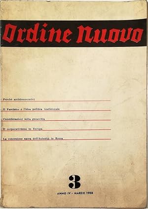 Ordine Nuovo 3 Anno IV - Marzo 1958