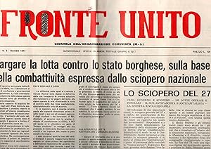 Seller image for Fronte Unito Giornale dell'Organizzazione Comunista (M-L) Anno III - n. 3 - Marzo 1974 for sale by Libreria Tara