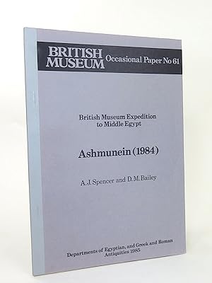 Bild des Verkufers fr British Museum Expedition to Middle Egypt: Ashmunein, 1984. (British Museum Occasional Paper 61). zum Verkauf von Librarium of The Hague