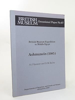 Bild des Verkufers fr British Museum Expedition to Middle Egypt: Ashmunein, 1985. (British Museum Occasional Paper 67). zum Verkauf von Librarium of The Hague