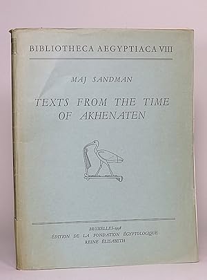 Bild des Verkufers fr Texts from the Time of Akhenaten. (Bibliotheca Aegyptiaca, VIII). zum Verkauf von Librarium of The Hague