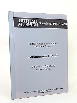 Bild des Verkufers fr British Museum Expedition to Middle Egypt: Ashmunein, 1983. (British Museum Occasional Paper 53). zum Verkauf von Librarium of The Hague