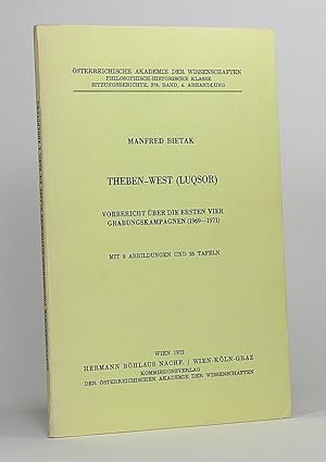 Bild des Verkufers fr Theben-West (Luqsor). Vorbericht ber die ersten vier Grabungskampagnen (1969-71). (sterreichische Akademie der Wissenschaften). zum Verkauf von Librarium of The Hague