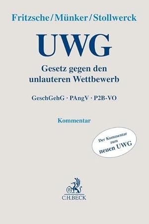 Seller image for Gesetz gegen den unlauteren Wettbewerb : GeschGehG, PAngV, P2B-VO for sale by AHA-BUCH GmbH