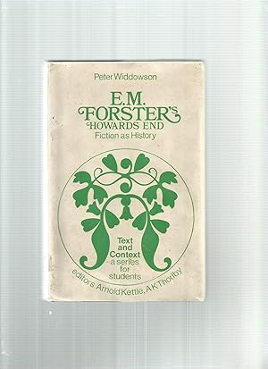 Immagine del venditore per E M FORSTER'S HOWARD'S END Fiction as History venduto da Books for Amnesty, Malvern