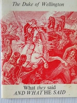 Bild des Verkufers fr The Duke of Wellington , waht they said and What He Said - J.L. Carr Pocket Book zum Verkauf von Your Book Soon