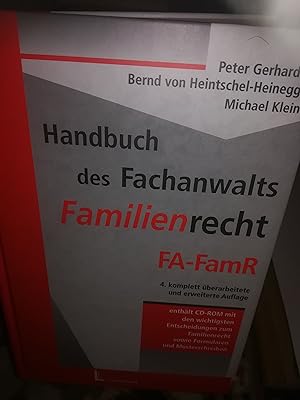 Seller image for Handbuch des Fachanwalts Familienrecht FA-FamR, 4. komplett berarbeitete und erweiterte Auflage, enthlt CD-Rom mit den wichtigsten Entscheidungen zum Familienrecht sowie Formularen und Musterschreiben for sale by Verlag Robert Richter