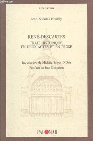 Bild des Verkufers fr Ren-Descartes- trait historique en deux actes et en prose zum Verkauf von Le-Livre