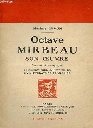 Seller image for Octave Mirbeau son oeuvre. for sale by Le-Livre