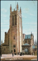 Leamington Postcard Parish Church Vintage Warwickshire