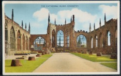 Coventry Postcard Cathedral Ruins Vintage LOCAL PUBLISHER