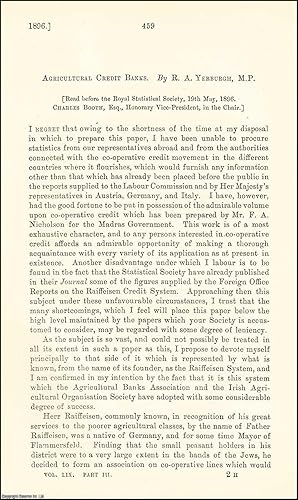 Image du vendeur pour Agricultural Credit Banks. An uncommon original article from the Journal of the Royal Statistical Society of London, 1896. mis en vente par Cosmo Books