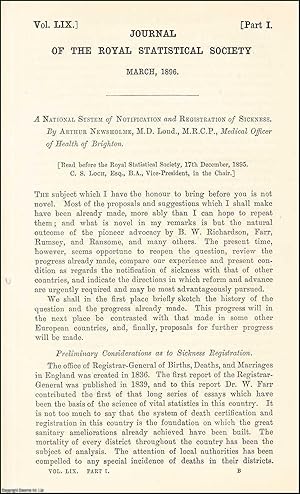Immagine del venditore per A National System of Notification & Registration of Sickness. An uncommon original article from the Journal of the Royal Statistical Society of London, 1896. venduto da Cosmo Books