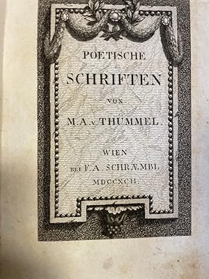 Bild des Verkufers fr Poetische Schriften. zum Verkauf von Antiquariat Michael Solder