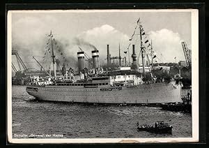 Bild des Verkufers fr Ansichtskarte Dampfer Oceana der Hamburg-Amerika Linie bei der Hafenausfahrt zum Verkauf von Bartko-Reher