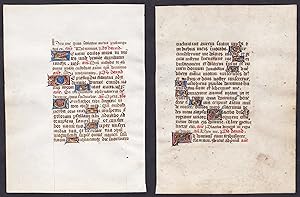 15th century manuscript leaf on vellum / Pergament-Blatt einer Handschrift aus dem 15. Jahrhunder...