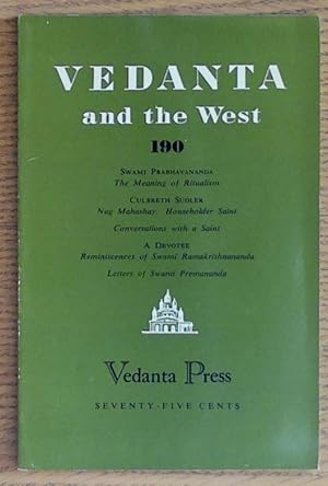 Seller image for Vedanta and the West #190 for sale by Pistil Books Online, IOBA