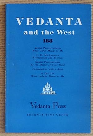 Vedanta and the West #188