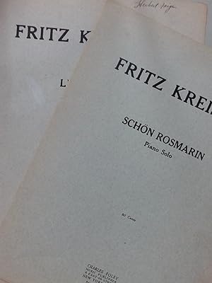 Bild des Verkufers fr Schn Rosmarin (Piano Solo); Liebeslied (Piano Solo). zum Verkauf von Plurabelle Books Ltd