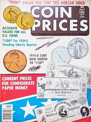 Imagen del vendedor de Coin Prices: July 1980 a la venta por Kayleighbug Books, IOBA