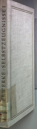 Bild des Verkufers fr Meisterwerke: Selbstzeugnisse I. zum Verkauf von books4less (Versandantiquariat Petra Gros GmbH & Co. KG)